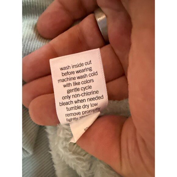 So Plush Mint Green Crewneck Sweatshirt M Size Long Sleeve Pullover - Picture 3 of 7